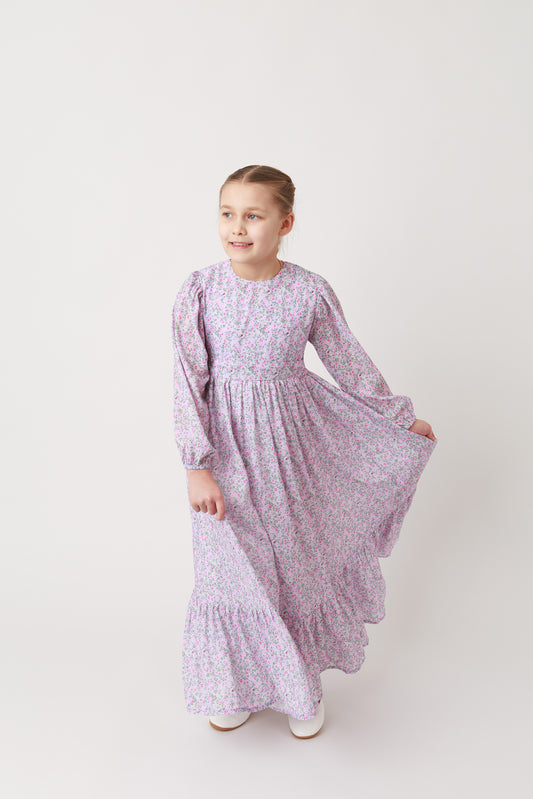 Lavender Flower Dress for Children