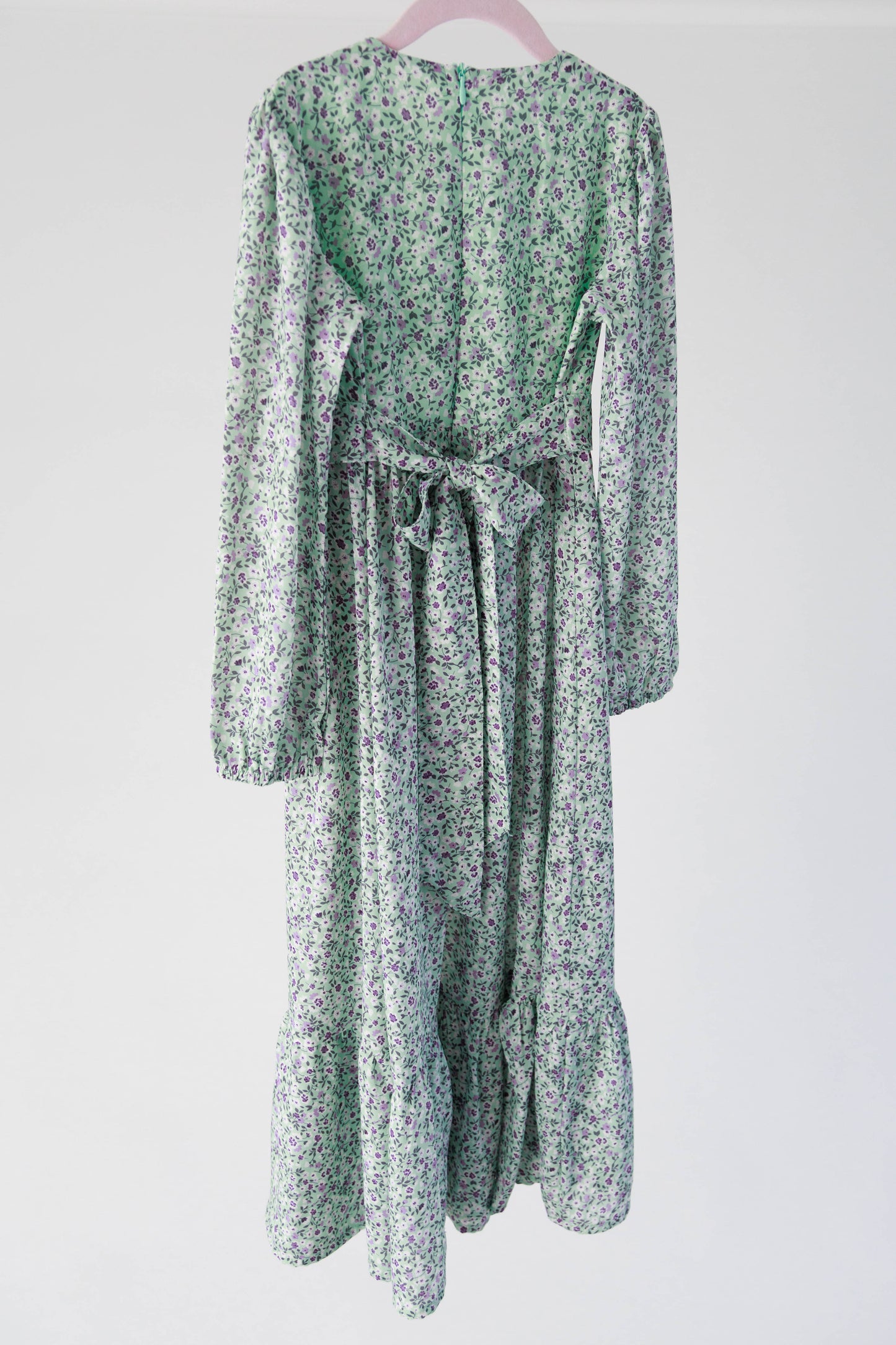 Light Green Flower Dress for Kids - Russian Orthodox Design