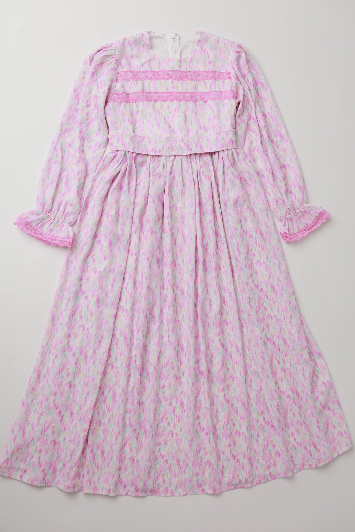 Russian Traditional Pink Tie Dye Dress - Orthodox