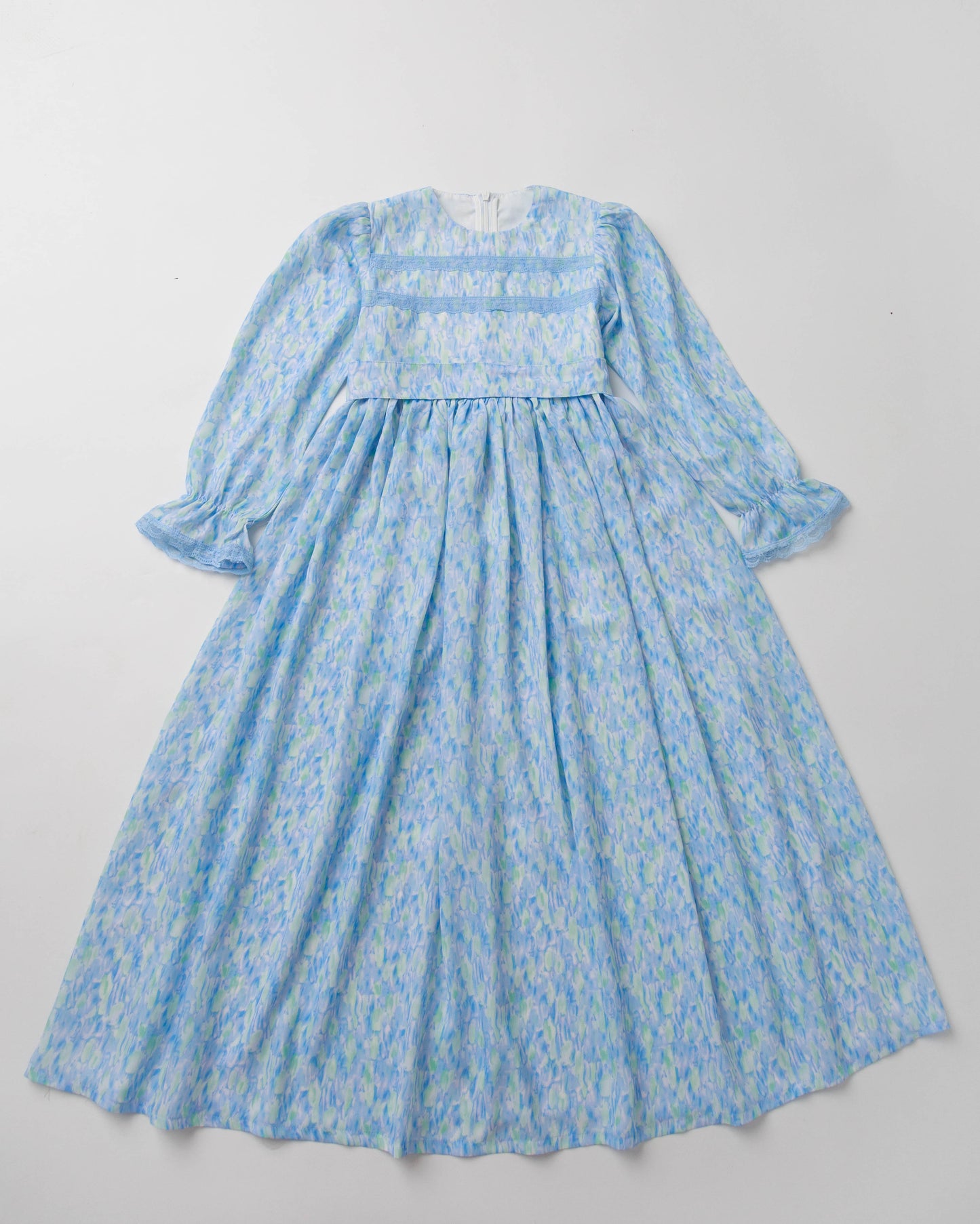 Russian Traditional Orthodox Blue Tie Dye Dress