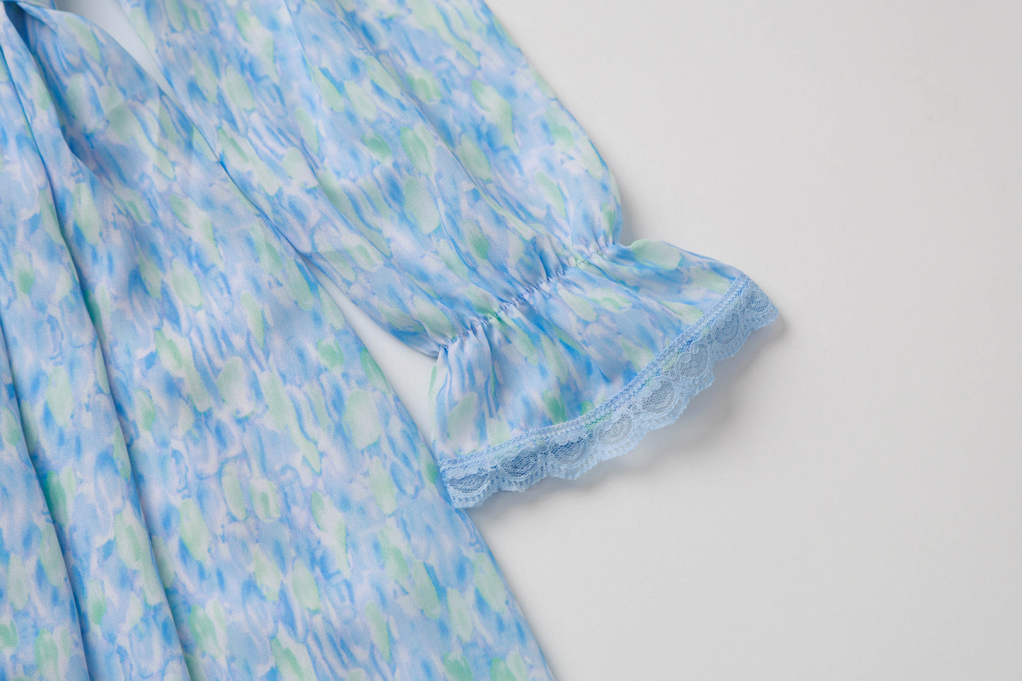 Russian Traditional Orthodox Blue Tie Dye Dress