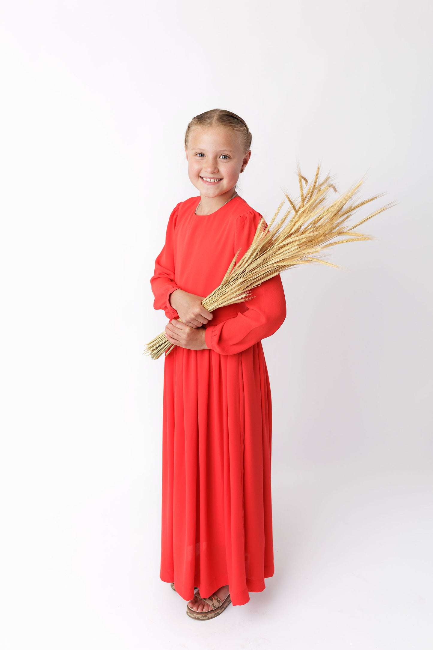 Solid Red Dress for Children - Stylish & Comfortable