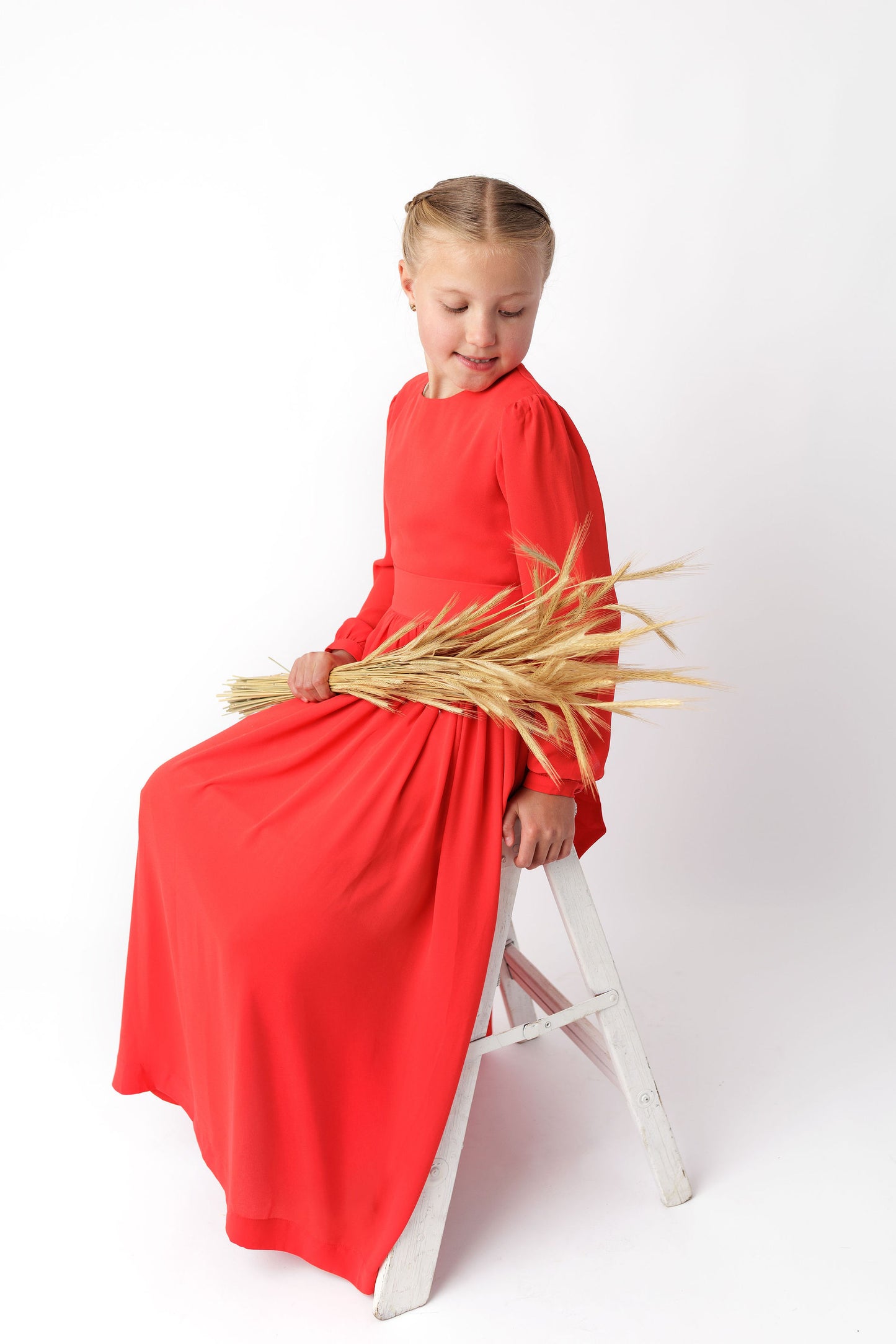 Solid Red Dress for Children - Stylish & Comfortable