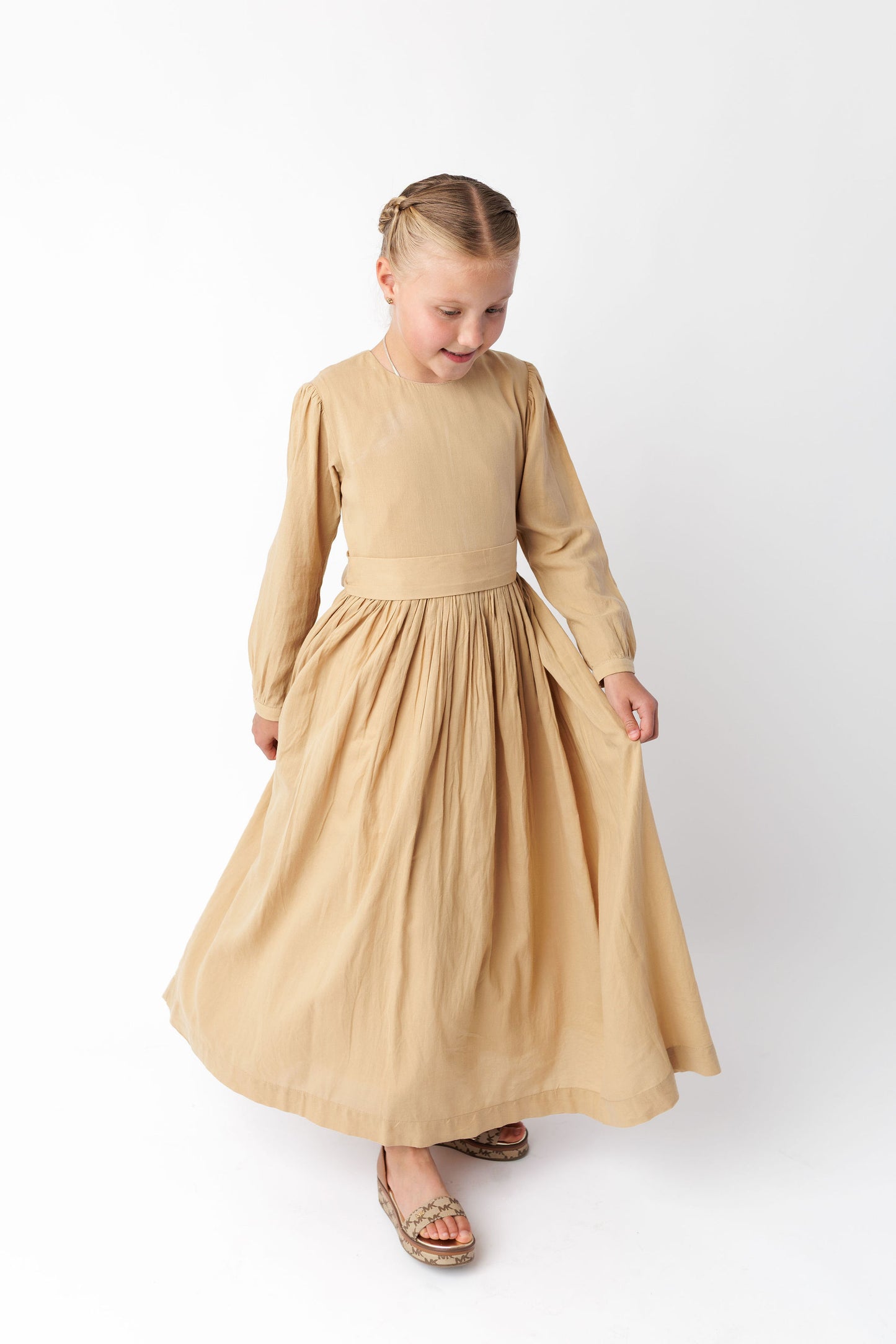NEW Cotton Khaki Traditional Talichka Dress for Children