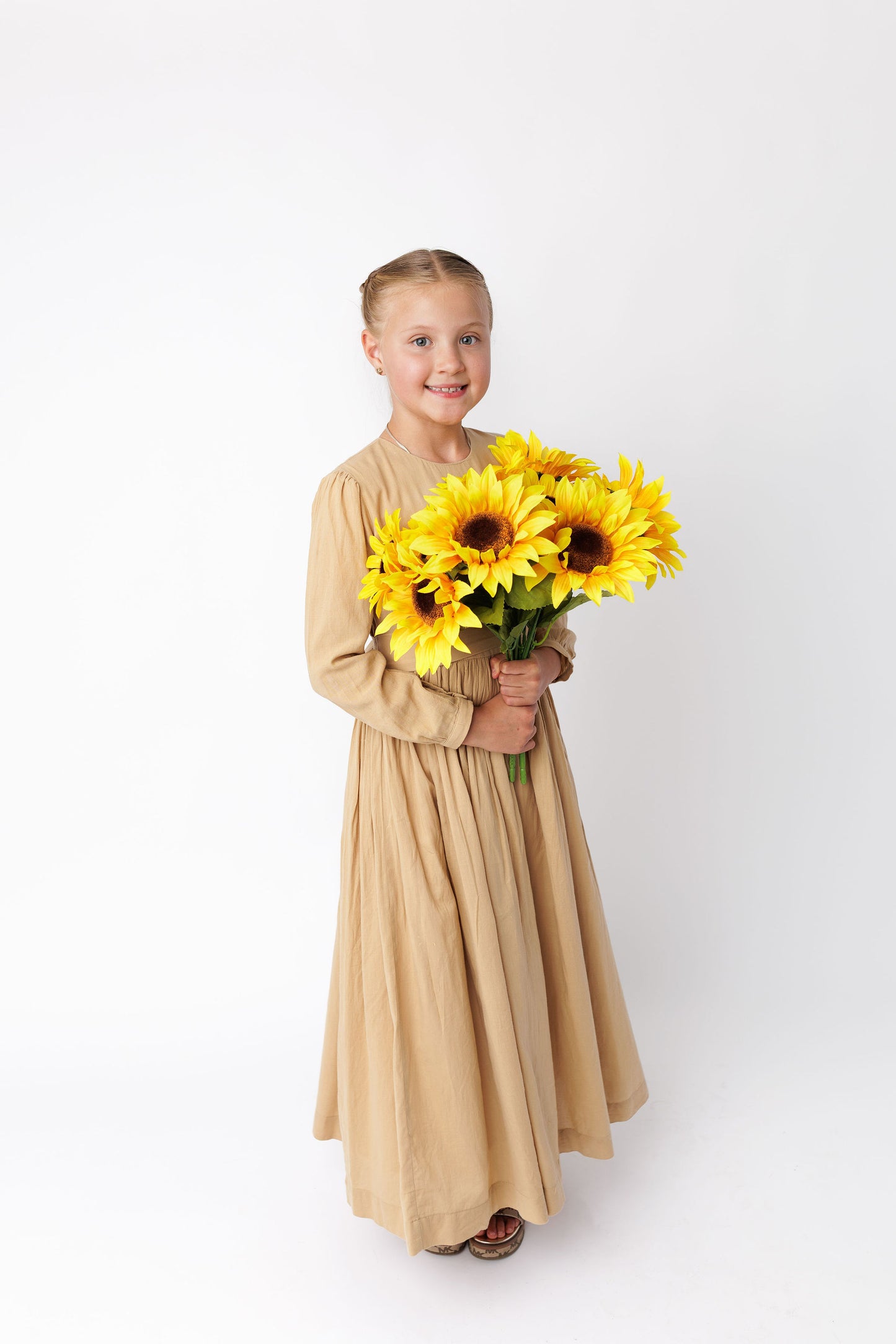 NEW Cotton Khaki Traditional Talichka Dress for Children