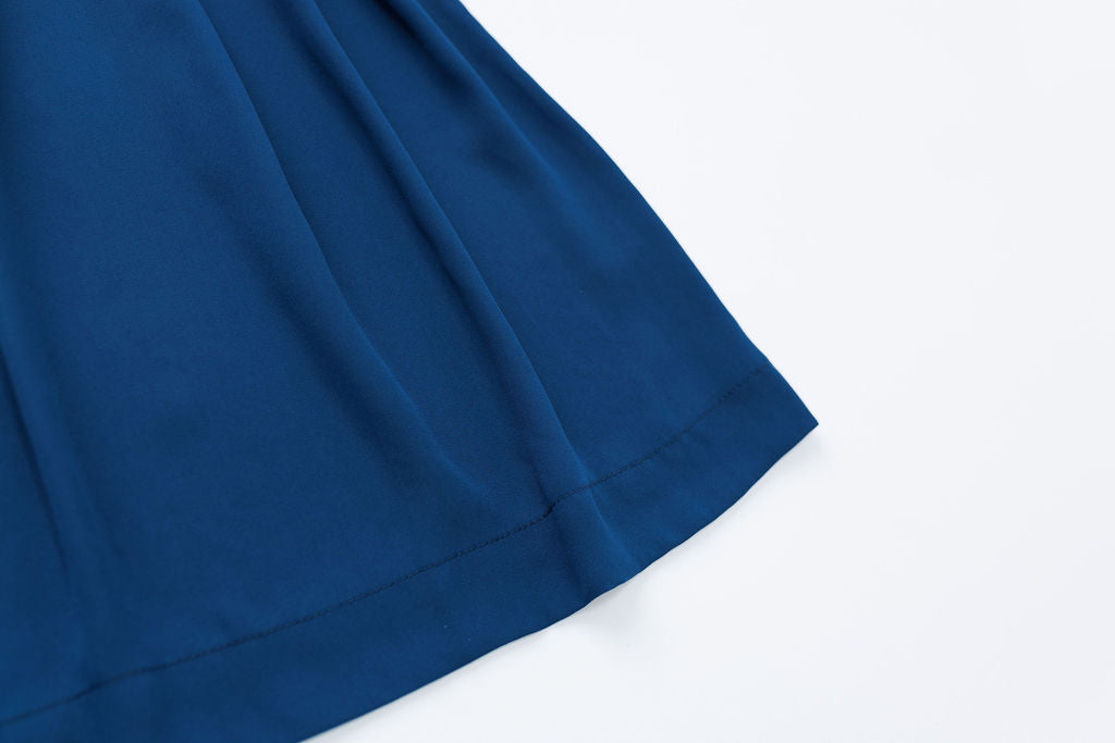 Traditional Talichka Dress for Children - Solid Blue