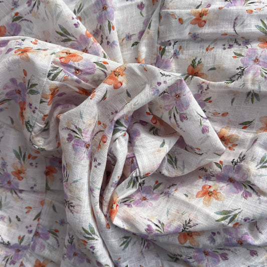 Cotton Girls Lavender Floral Dress