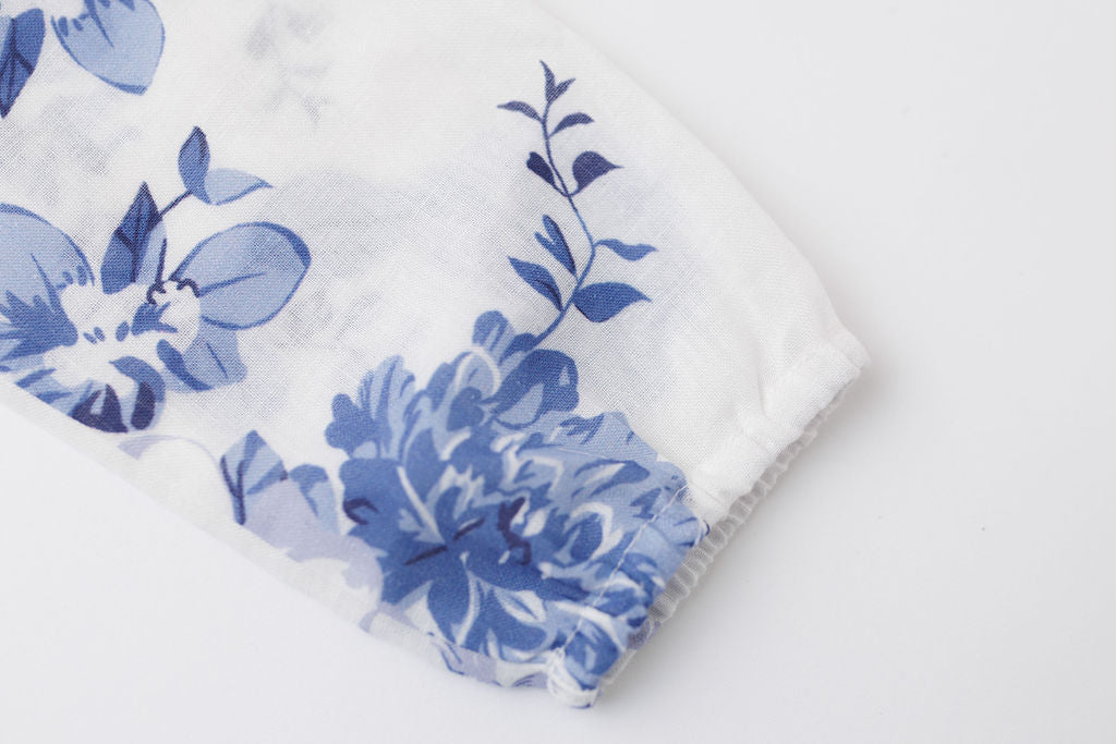 Girls Natural Fiber Dress - Tencel Ramie Blend | Ruffle Dress