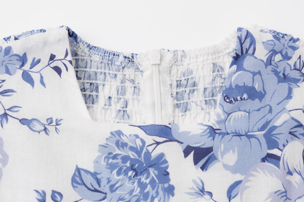 Girls Natural Fiber Dress - Tencel Ramie Blend | Ruffle Dress