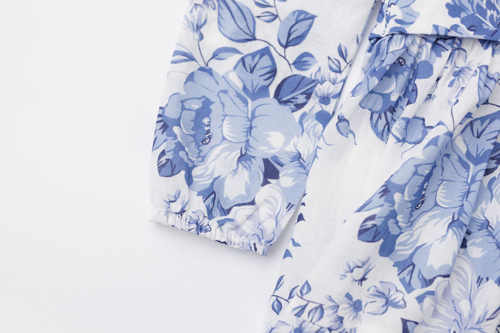 Girls Natural Fiber Dress - Tencel Ramie Blend | Ruffle Dress