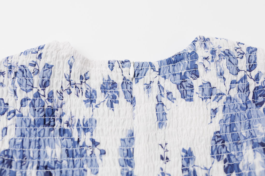 Girls Natural Fiber Dress - Tencel Ramie Blend | Ruffle Dress