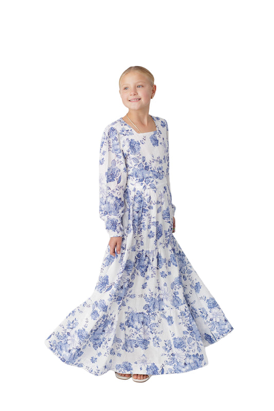 Girls Natural Fiber Dress - Tencel Ramie Blend | Ruffle Dress