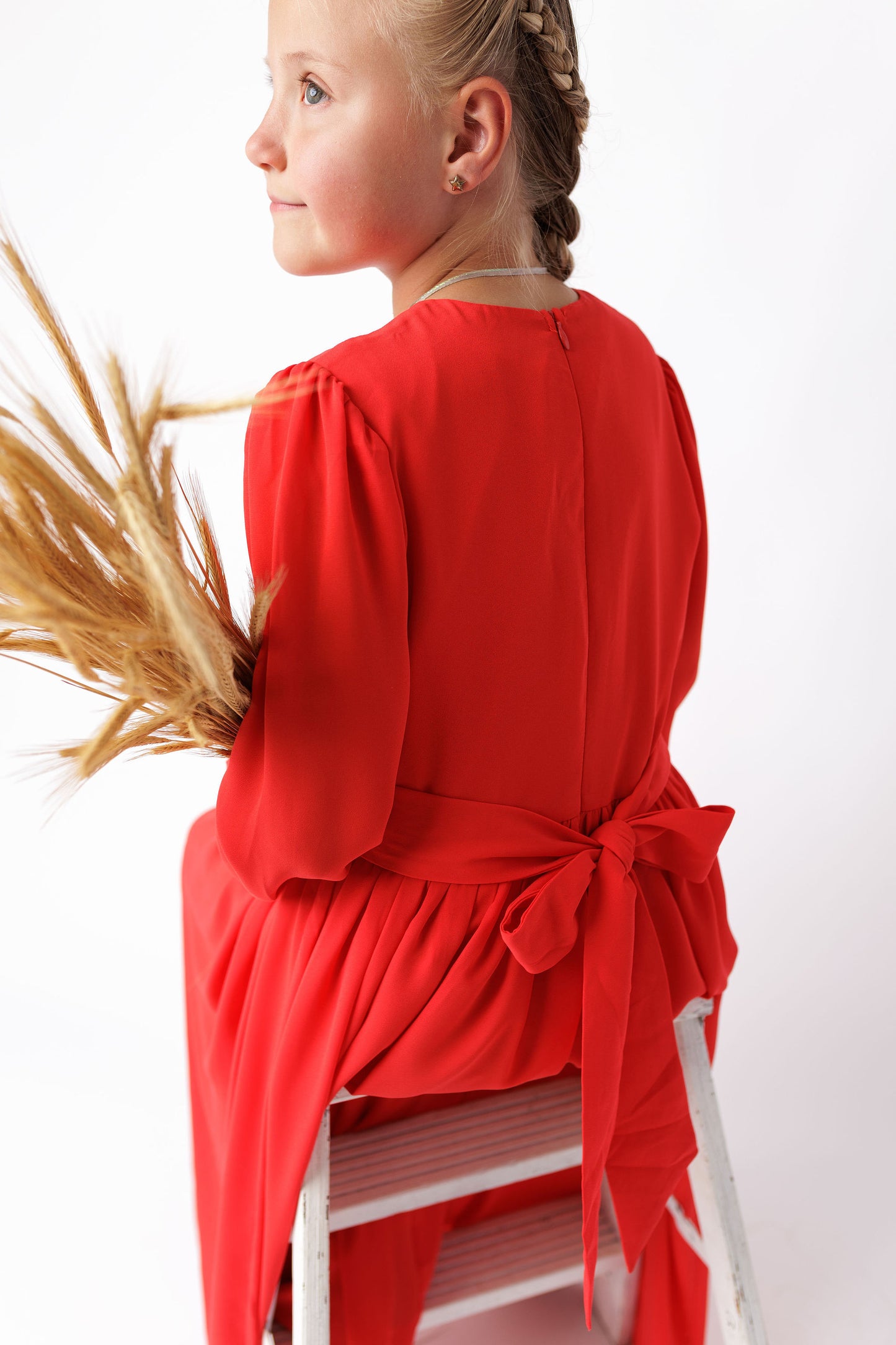 Solid Red Dress for Children - Stylish & Comfortable