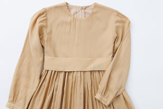 NEW Cotton Khaki Ruffle Dress 2Y-5Y